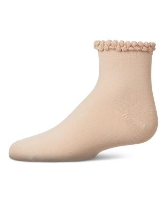 Little Girls Bubble Stitch Welt Anklet Socks