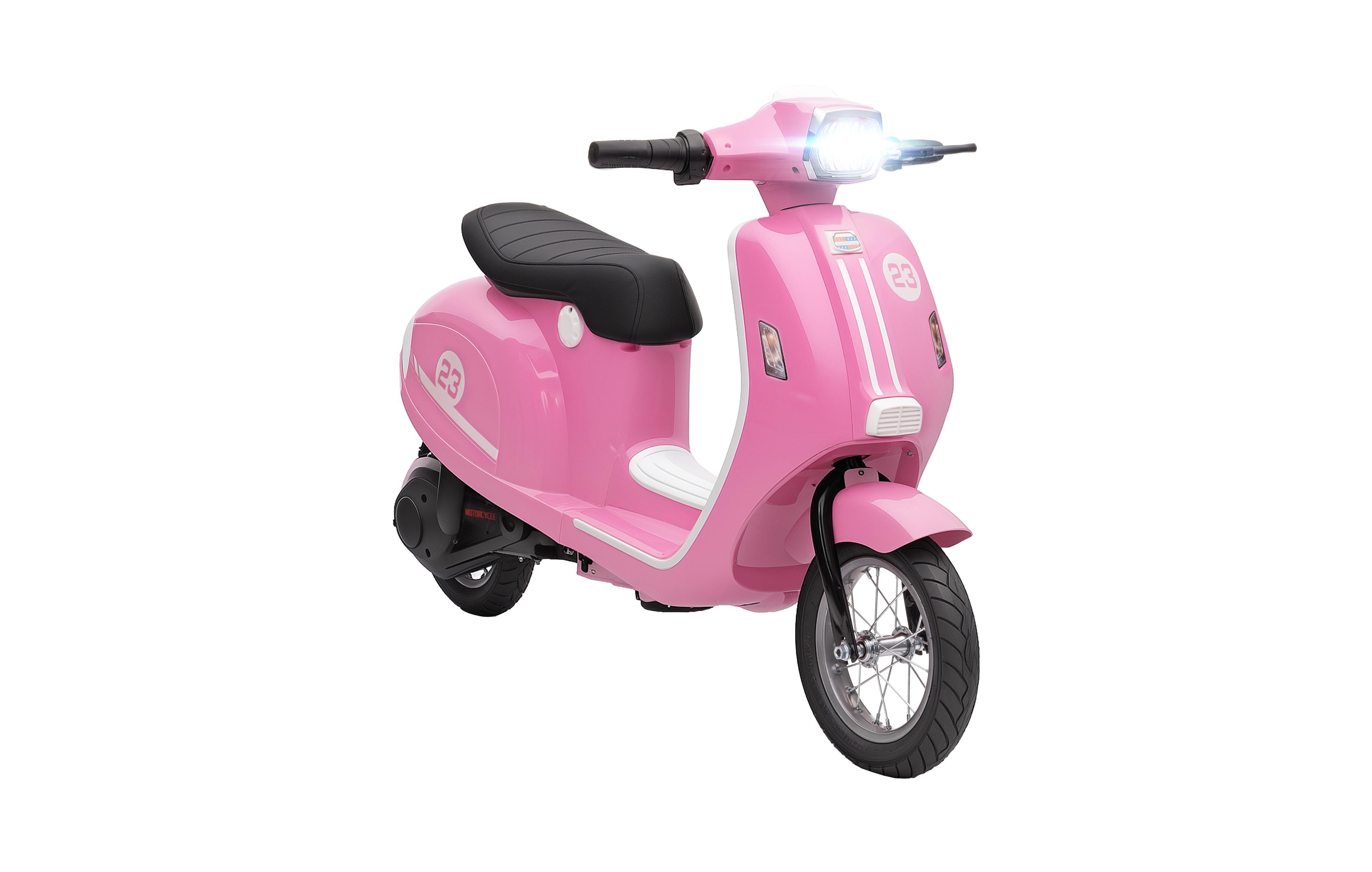 Qaba 24V Kids Motorcycle with Rear Suspension, Lights for 8-12 Years,