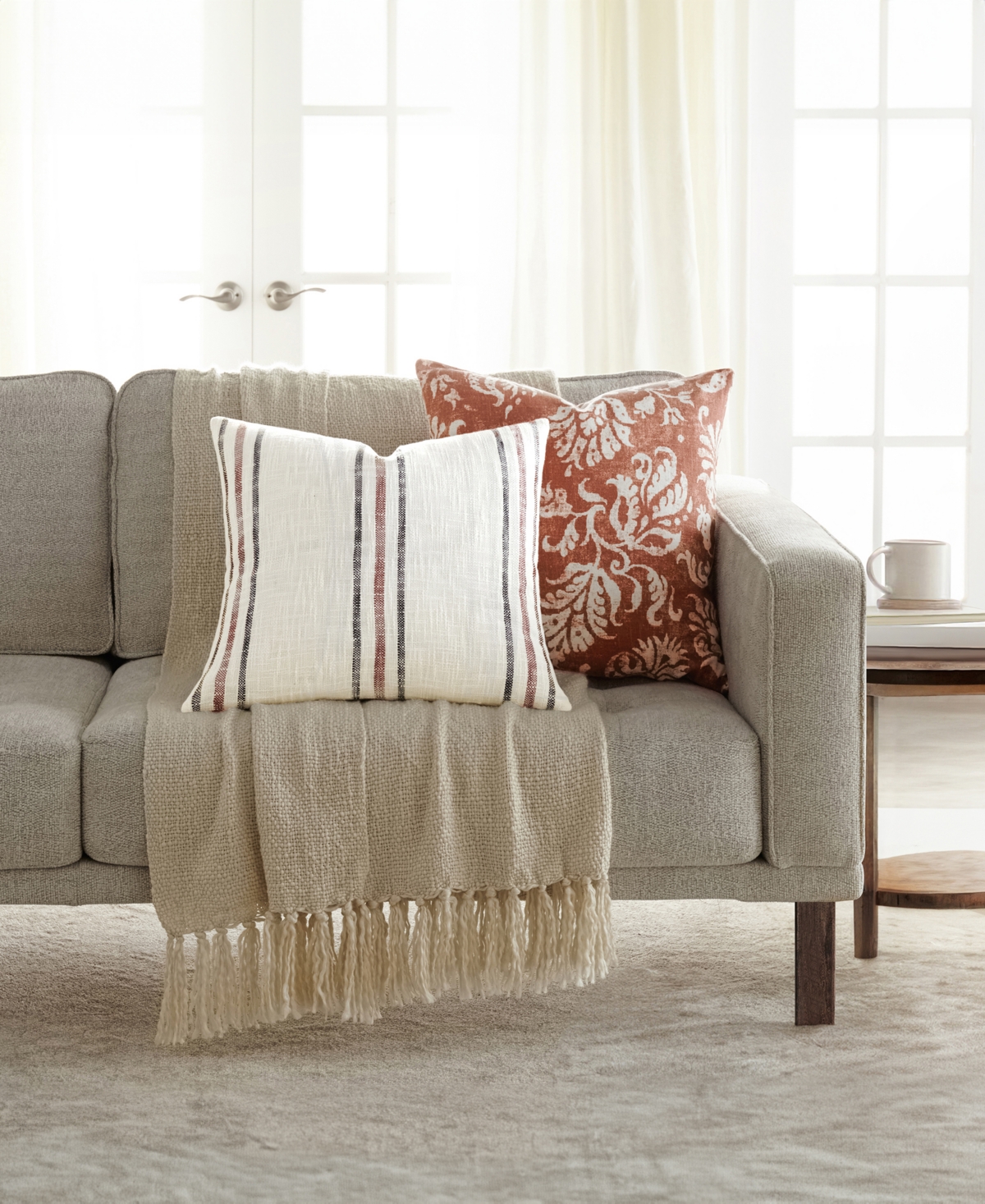 Ienjoy Home Yarn-dyed Pattern 2-pack Decor Pillows, 20" X 20" In Brown