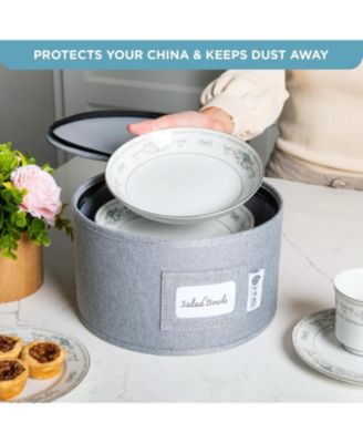 Hard Shell 8-Piece Set Moving Boxes for Dinnerware Service for 12 China Storage Containers