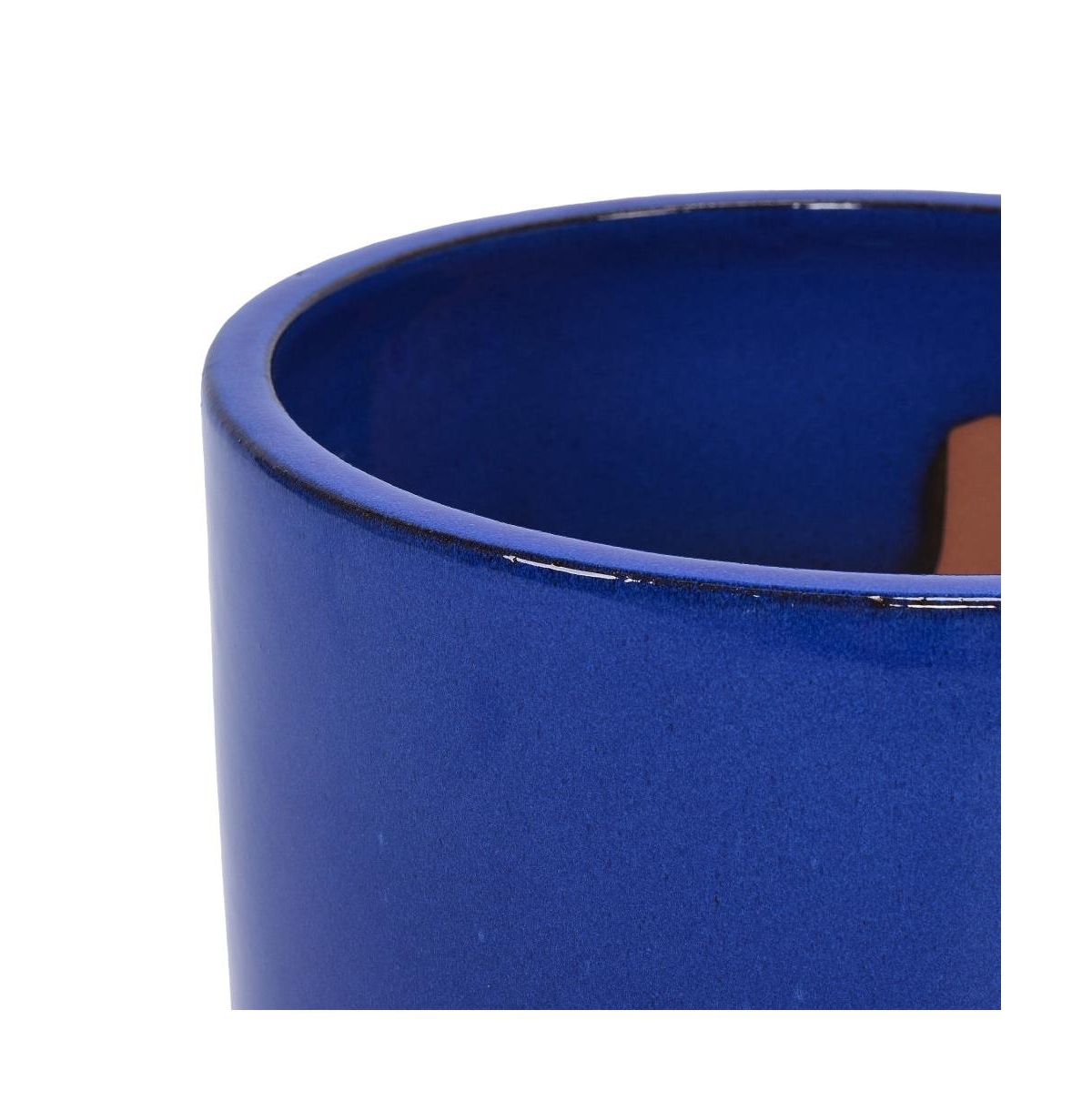 Chic Crate Modern Ceramic Planter Pots Set of 3 Versatile Indoor/Outdoor Flowerpots with Drainage Holes