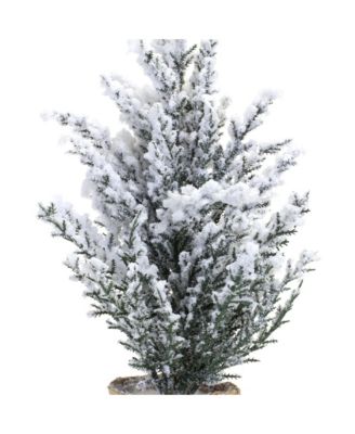 Premium Potted Snowy Pine Tree Set (Set of 6) - Authentic-Looking 12" Artificial Trees for Seasonal and Holiday Delights
