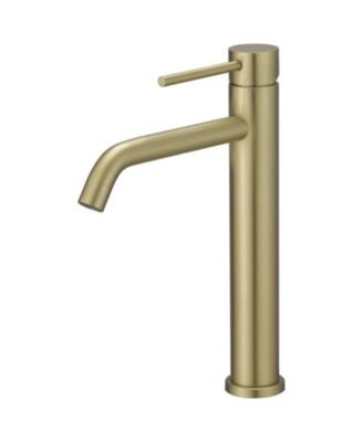 Modern Single Hole Single Handle Vessel Bathroom Vanity Sink Faucet With Pop Up Drain Without Overflow