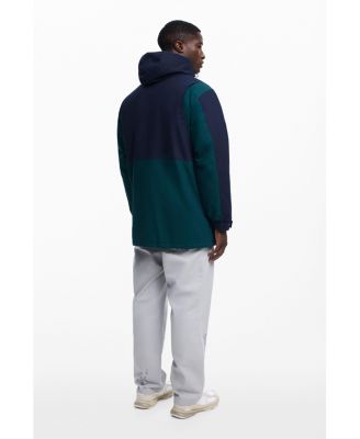 Men's Two-tone parka with hood