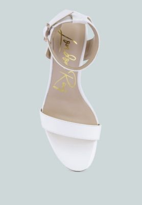 Womens Poloma Clear Block Heel Party Sandals