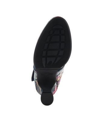 Women's Adodora-Prit Baroque Mary Janes with Velvet and Leather Upper, Scalloped Edges, Antique Buckle, Cushioned Insole, and Sculpted Heel