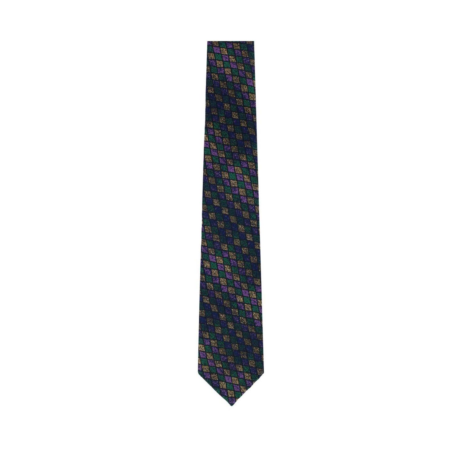 Men's Carnival Diamond Multi-Colored Novelty Silk Necktie
