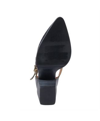 L Artiste Women s DARETOBE Leather Shooties with Pointed Toe, Laser Cutouts, Adjustable Straps & Back Zipper