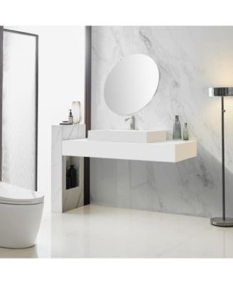 Waterfall Single Handle Single Hole Low-Arc Bathroom Faucet Bathroom Drip-Free Vanity Sink Faucet in Brushed Nickel