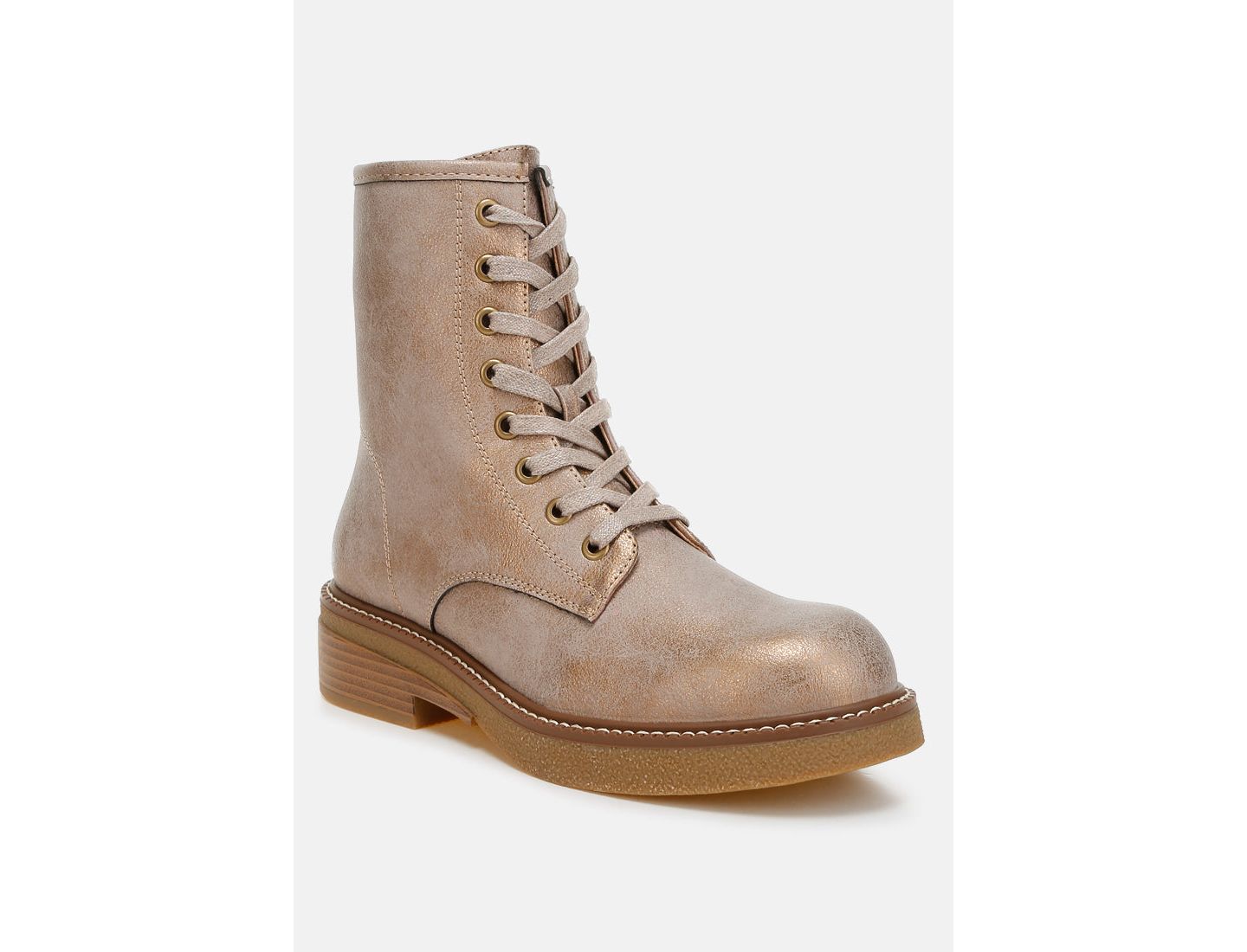 Женские ботинки London Rag Clover Faux Leather Lace Up, цвет: Бежевый / Хаки — фото 5
