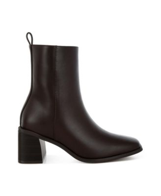 Womens Muskox Square Toe Faux Leather Boots