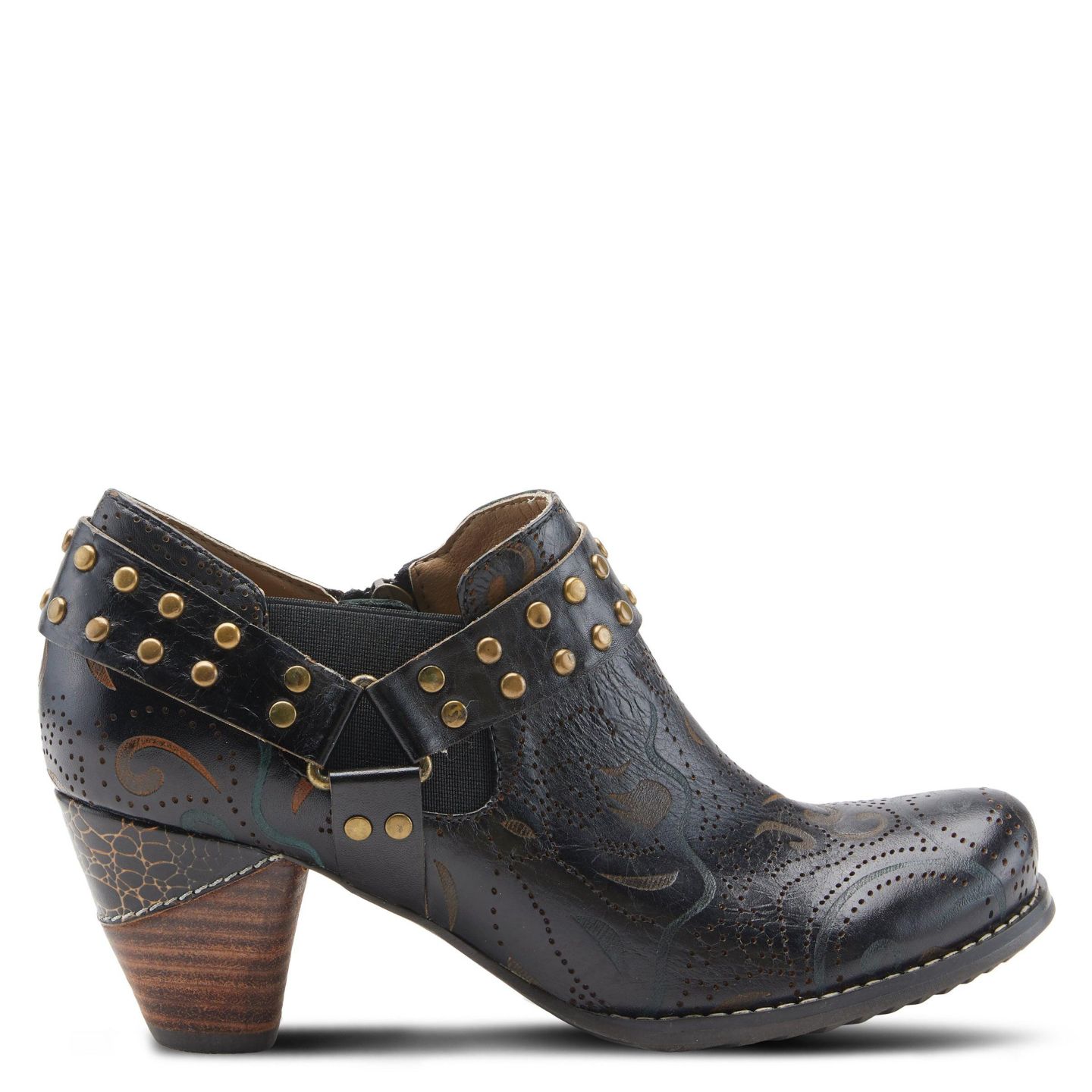 Женские ботинки L'Artiste Spring Step Kacielou Shootie with Hand-Painted Leather Upper, цвет: Чёрный — фото 4