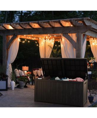 - StormArmor 180Gal LockPro Deck Box - Hurricane-Proof HDPE Resin w/ QuadLock & UV360 Shield - Mega Outdoor Storage