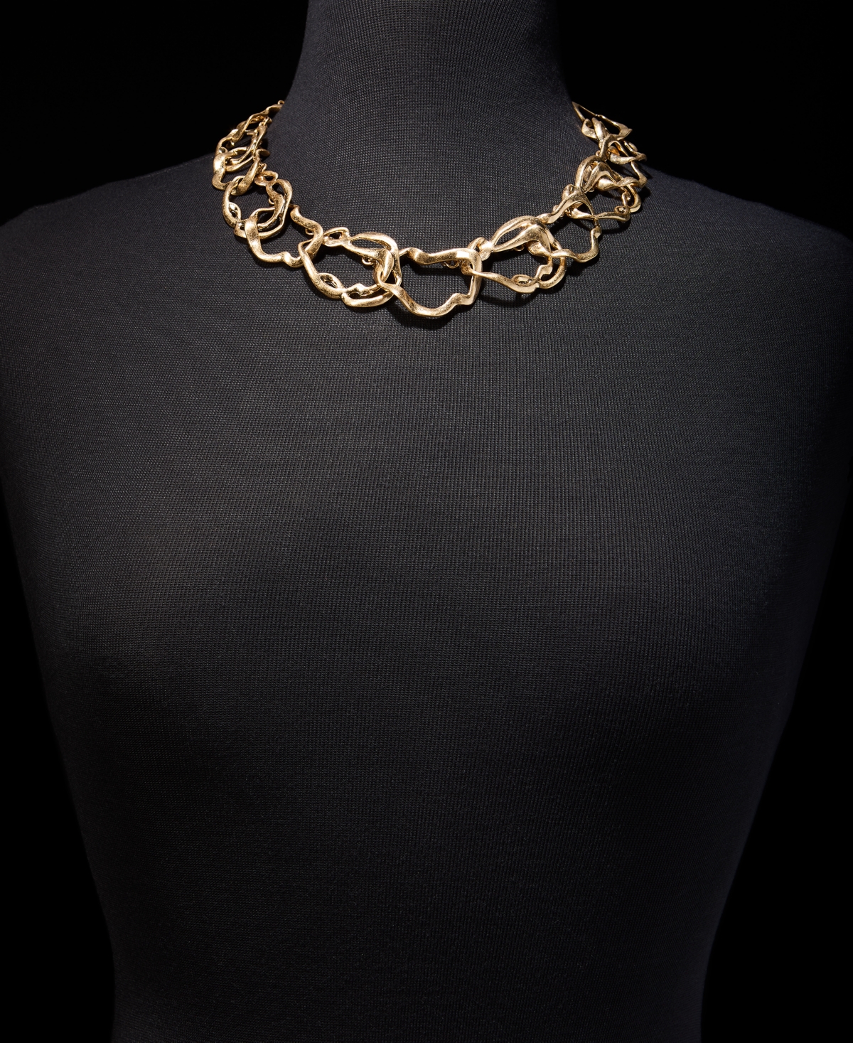Style & Co Sculptural Link Statement Necklace, 18" + 3" Extender, Macy's Exclusive In Gold