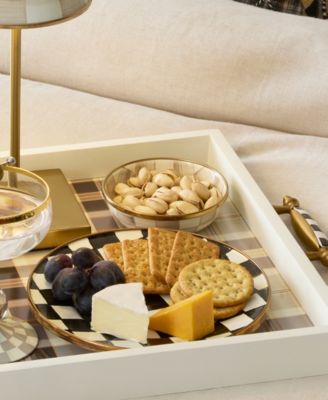 Mocha Check Dipping Bowl