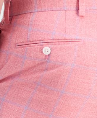 Tallia Men's Plaid Slim-Fit Dress Pants