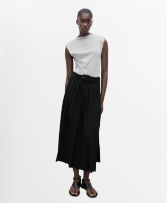 MANGO - Women's Contrasting Belt Dress