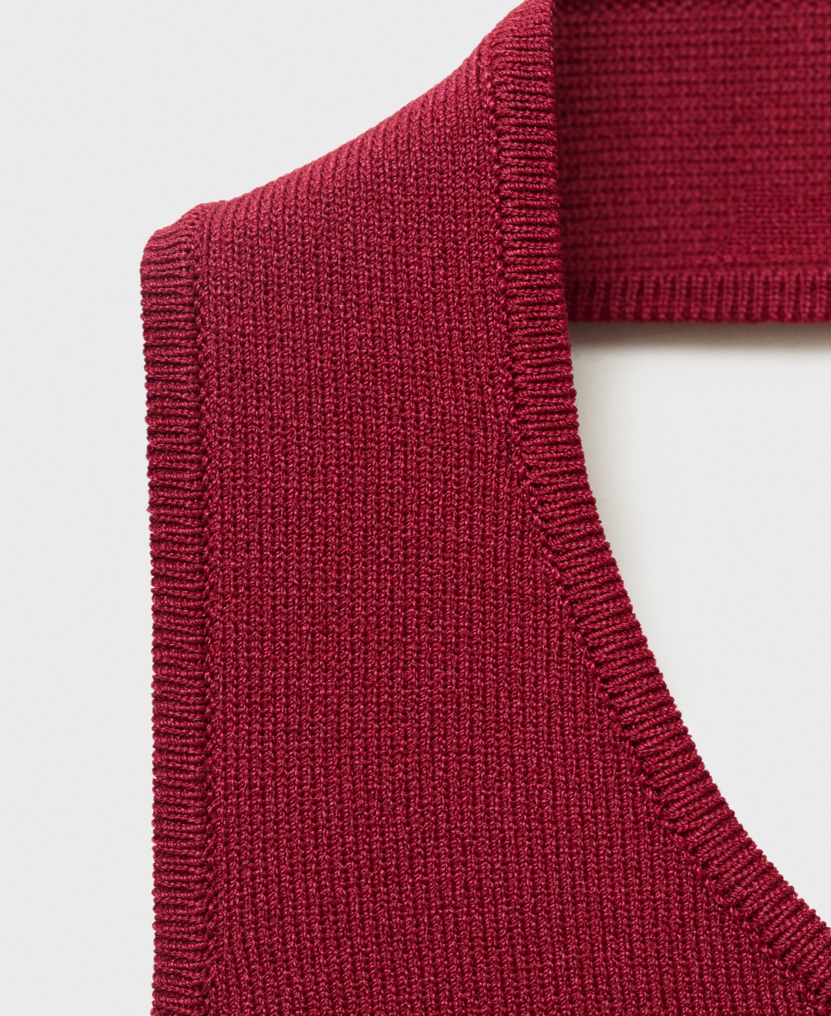 Mango Sleeveless Peplum Top In Burgundy