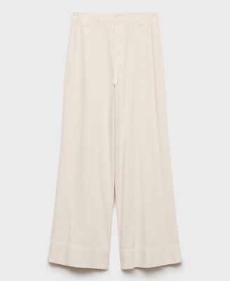 Women's Stitching Detail Wide Leg Denim Jeans