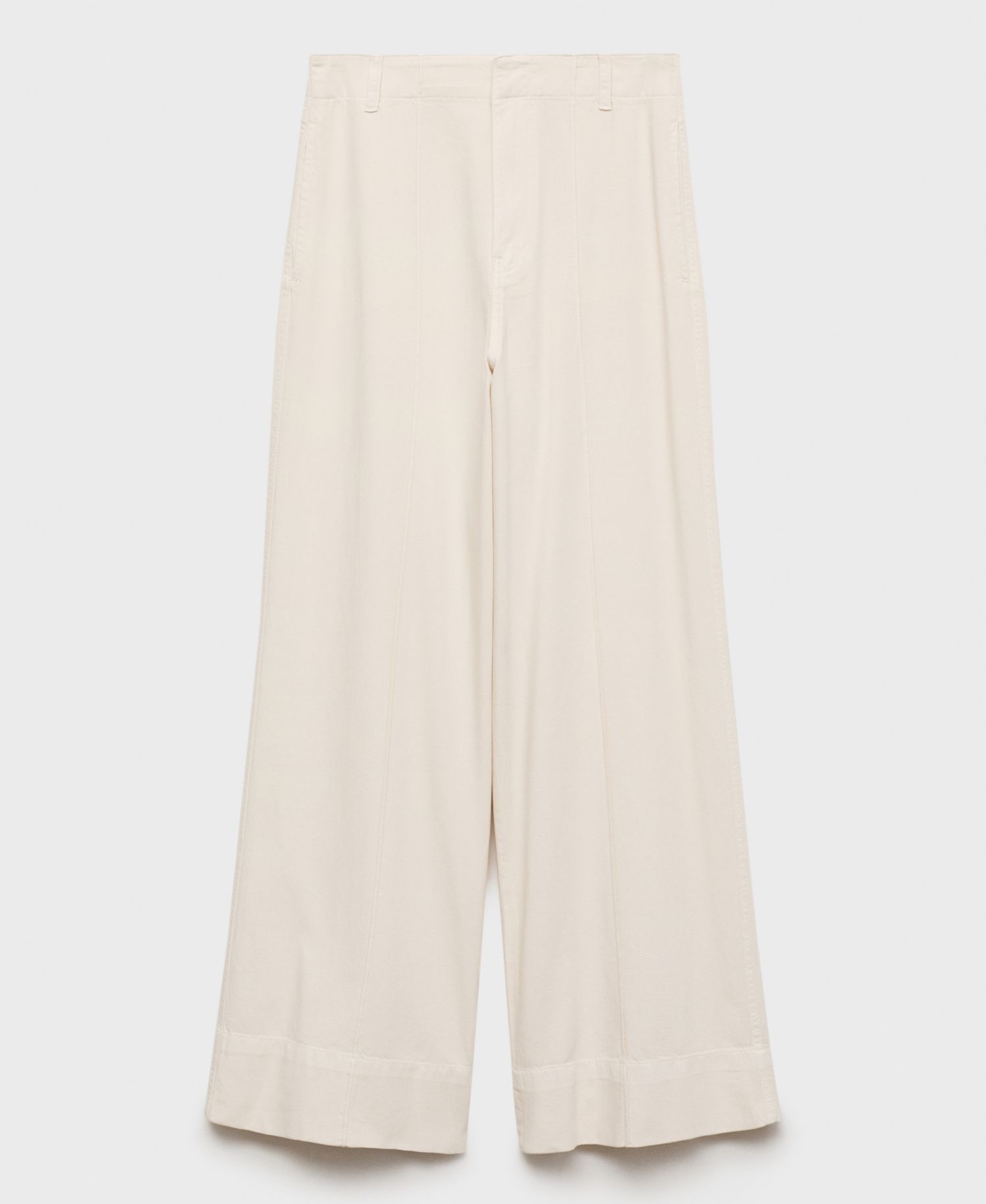 Women's Stitching Detail Wide Leg Denim Jeans