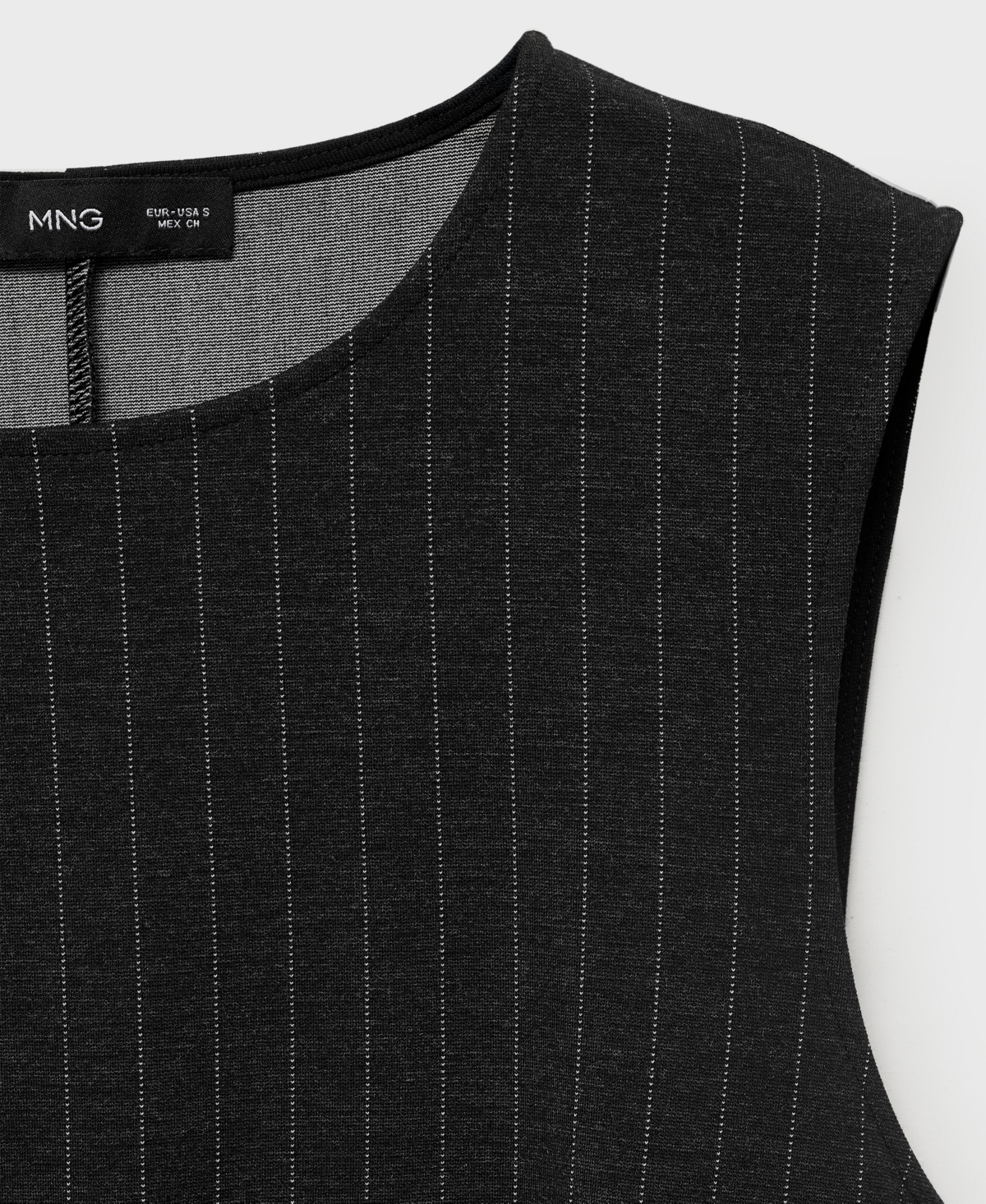 Mango Robe Courte Plissée Gris - Femme - Xl -  In Black