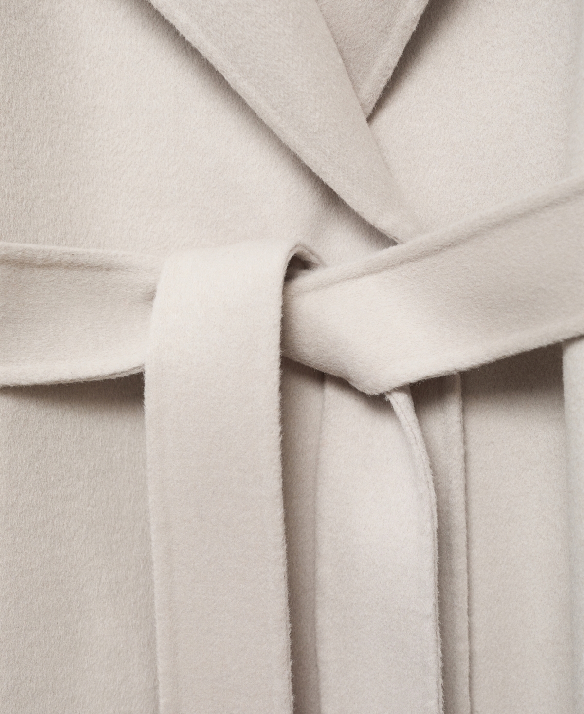 Mango Wool Blend Wrap Coat In Gray