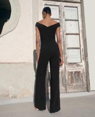 Women's Asymmetrical Neck Long Jumpsuit