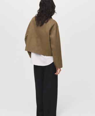 Women's Corduroy Collar Denim Jacket