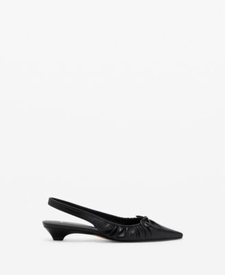 MANGO - Women's Ruched Bow High-Heel Shoes