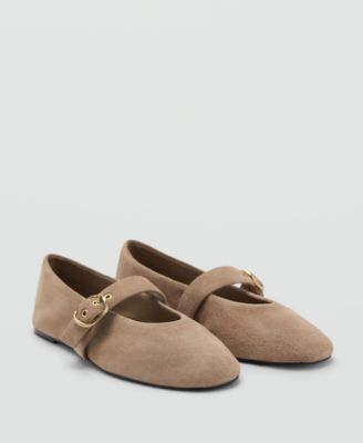 Women's Suede Leather Ballet Flats