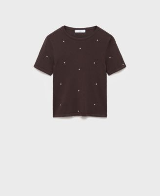 Women's Rhinestones Detail Knitted Sweater