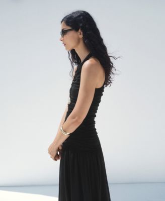 Women's Gathered Midi Dress