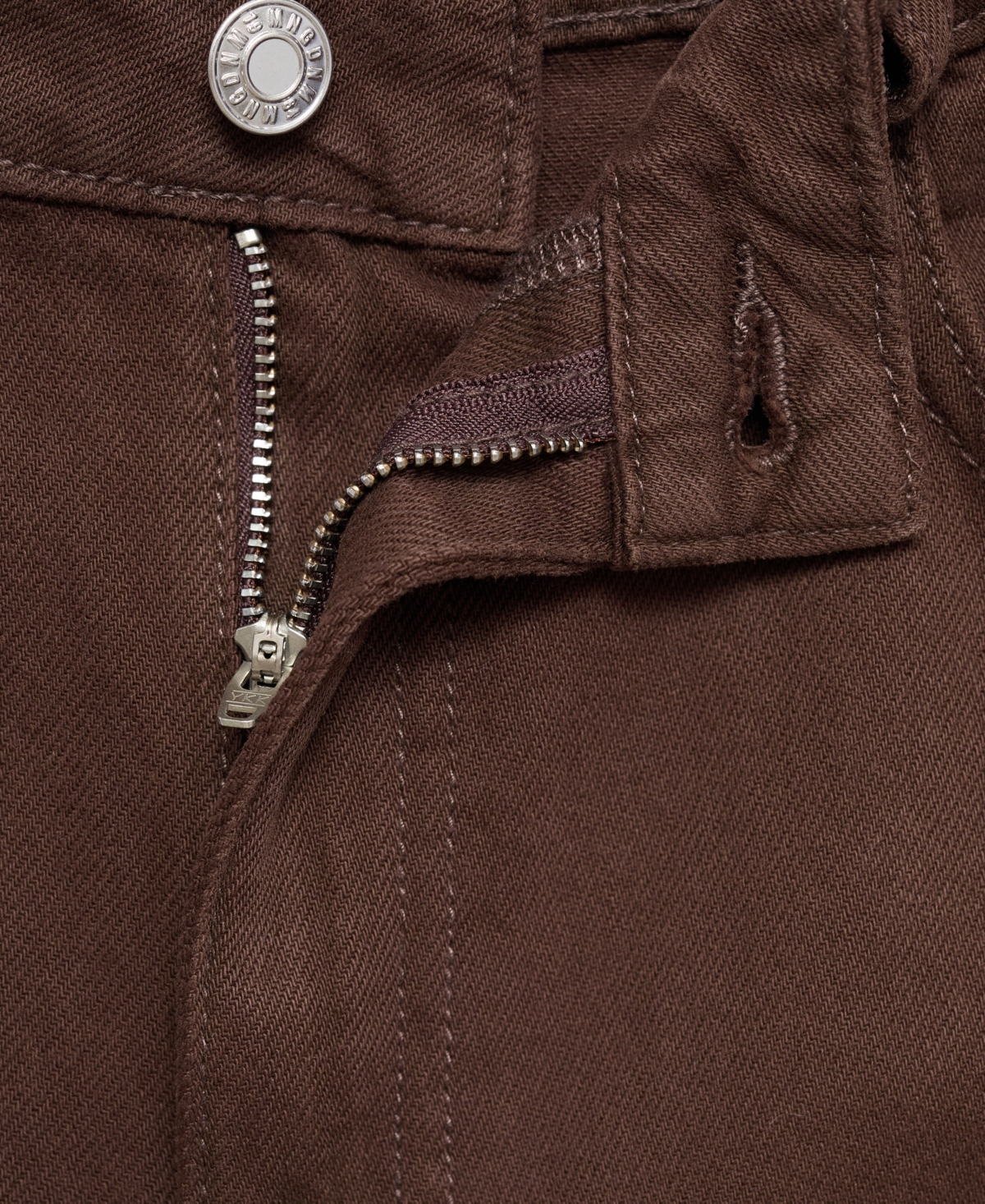 Mango Women's Danila Wide Leg High-rise Jeans In Brown
