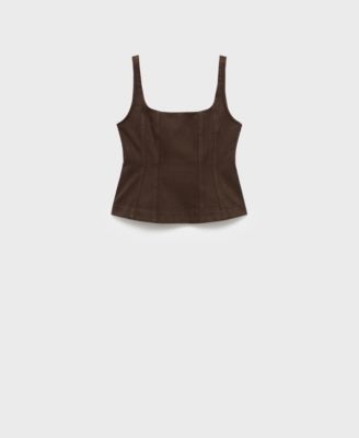 Women's Flared Denim Top