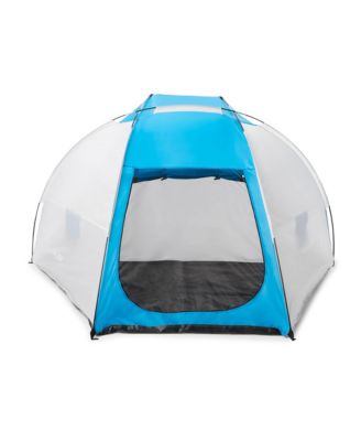 Cruz Bay Summer Sun Shelter and Beach Shade Tent Canopy, Blue & White