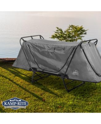 Original Quick Setup 1 Person Elevated Cot, Lounge Chair, & Tent, Gray