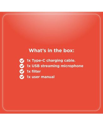 Studio Quality Streaming and Content Recording USB Streaming Microphone With Filter