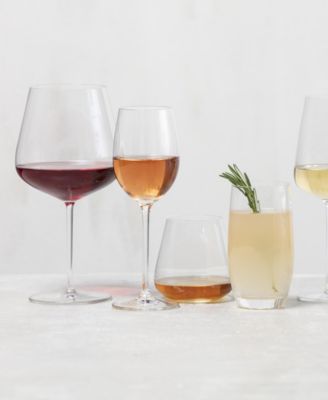 Vervino Burgundy Glasses, Set of 4