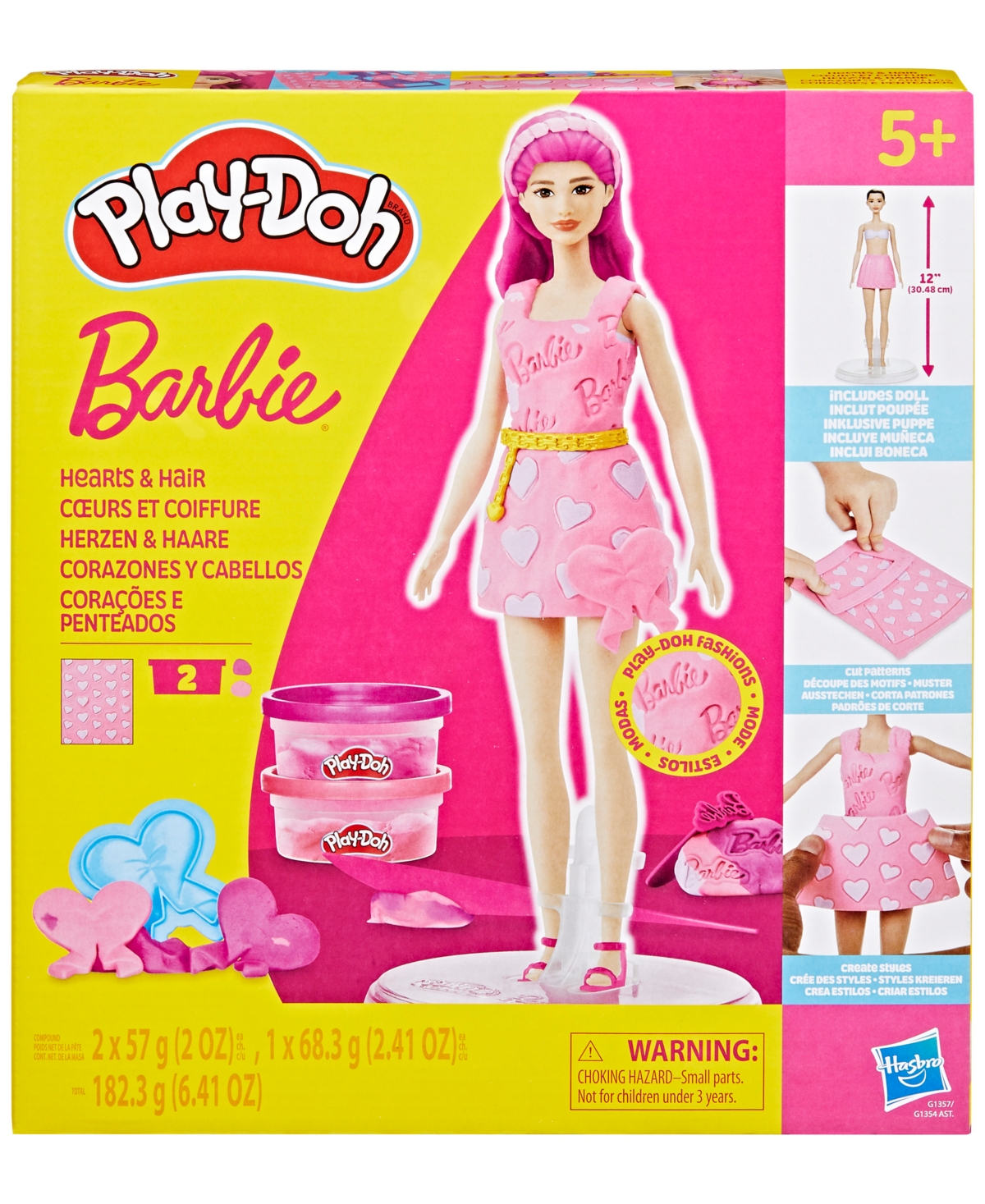Play-doh Barbie Hearts And Hair Set In Multi