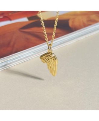 Angel Wing Pendant Necklace in 14K Gold Over Sterling Silver