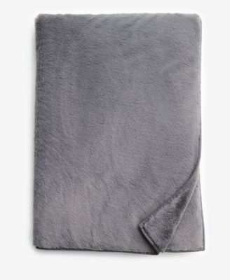 Reversible Faux-Fur Throw, 50" x 70", Macy's Exclusive