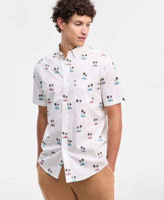 Men's Cotton Poplin Havana Button Shirt, Macy's Exclusive