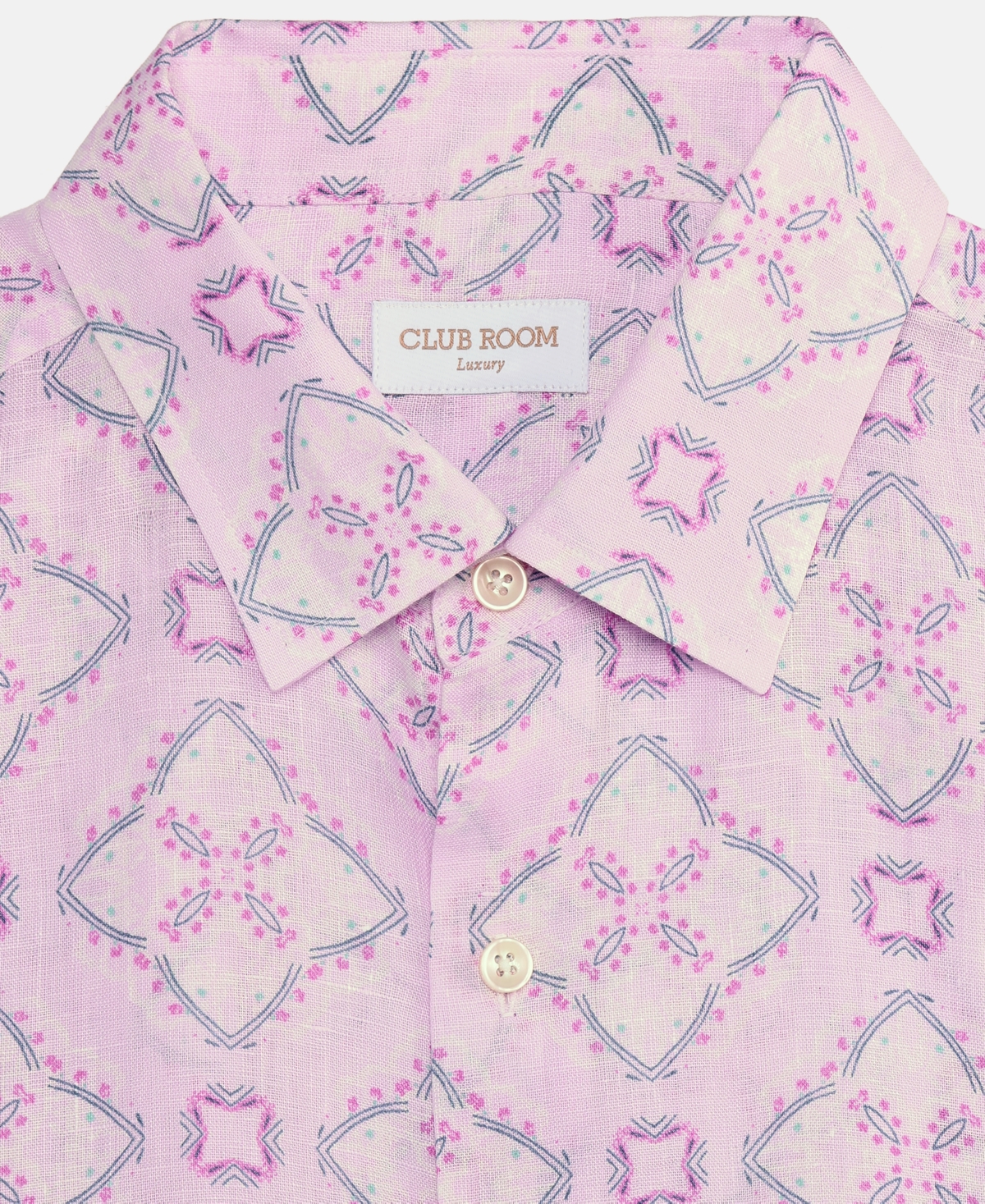 Club Room Men's Casa Regular-Fit Floral Button-Down Linen Shirt, Macy's Exclusive