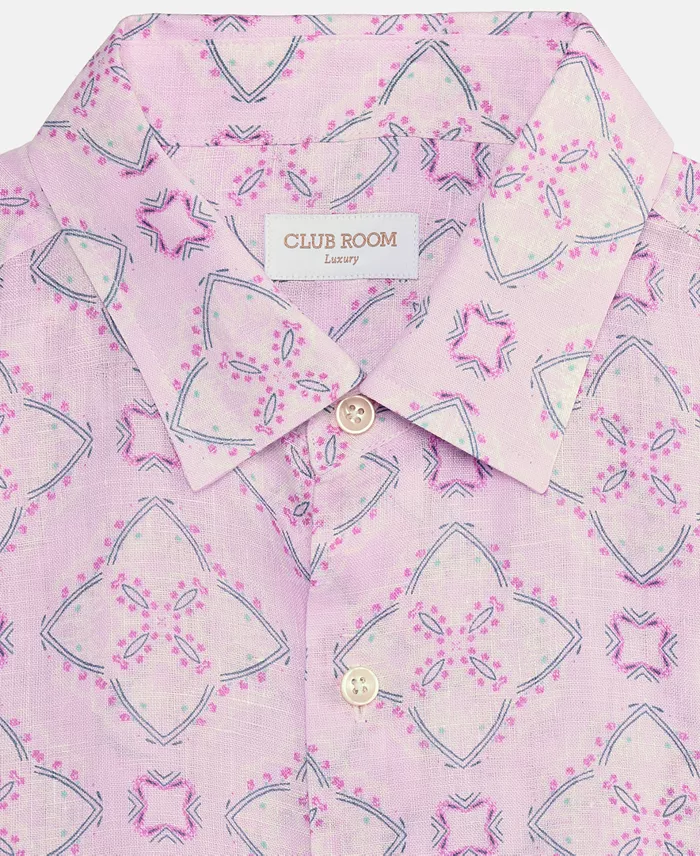 Men's Casa Regular-Fit Floral Button-Down Linen Shirt - thumbnail 9