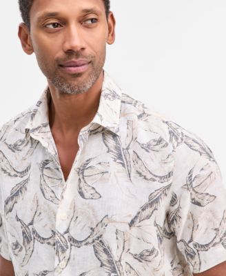 Men's Casa Regular-Fit Floral Button-Down Linen Shirt, Macy's Exclusive