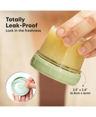 6pk Prep Baby Food Storage Containers, 4 oz Leak-Proof, BPA Free Glass Baby Food Jars for Feeding