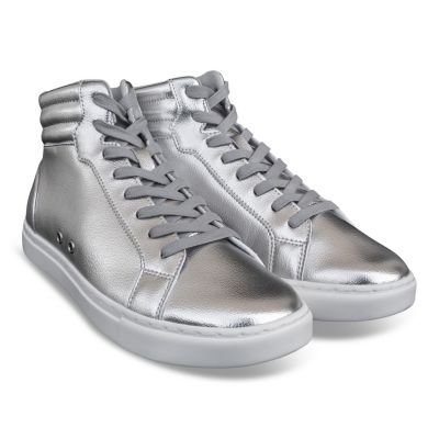 Women's Silver High-top Sneaker