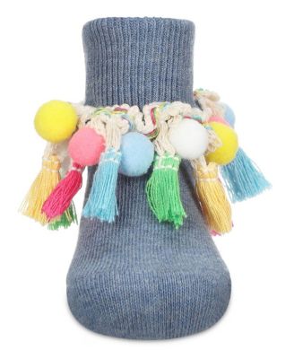 Pom-Pom-Palooza Girls Ankle Socks
