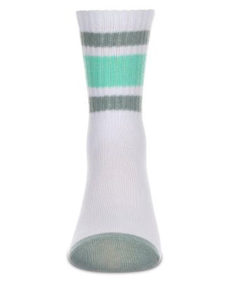 Little Girls Neon Stripe Cotton-Rich Crew Sock