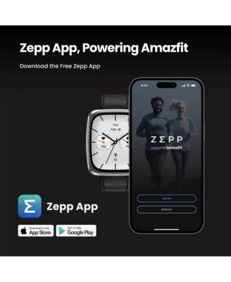 Active 2 (Square) Smart Watch with Sapphire Glass, Heart Rate Tracking & 10-Day Battery – Black Leather